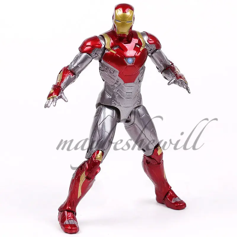 7 дюймов комиксы Marvel Железный человек MK47 Коллекционная ПВХ аниме фигурка &quotTony Stark