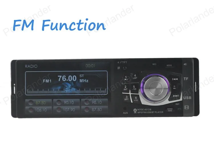 Авторадио 4,1 дюймов TFT HD Buletooth автомобильное радио кассетный плеер FM/USB/SD/Aux в зеркале стерео MP5 плеер 1 Din