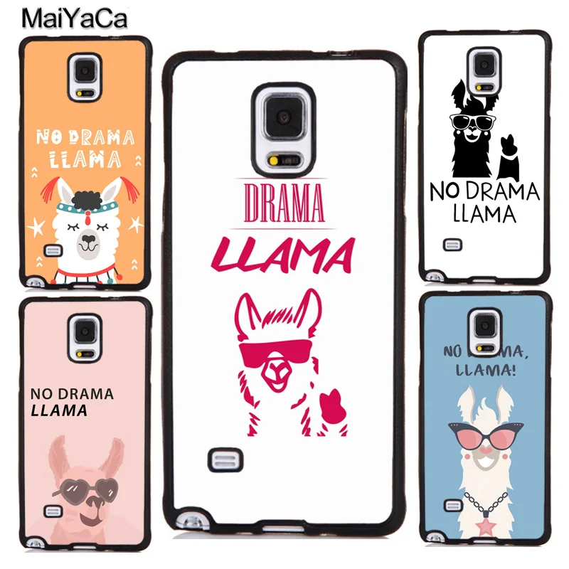 

MaiYaCa no drama llama lama Soft Rubber Phone Cases For Samsung Galaxy S4 S5 S6 S7 edge S8 S9 S10 plus Note 9 5 8 Back Cover