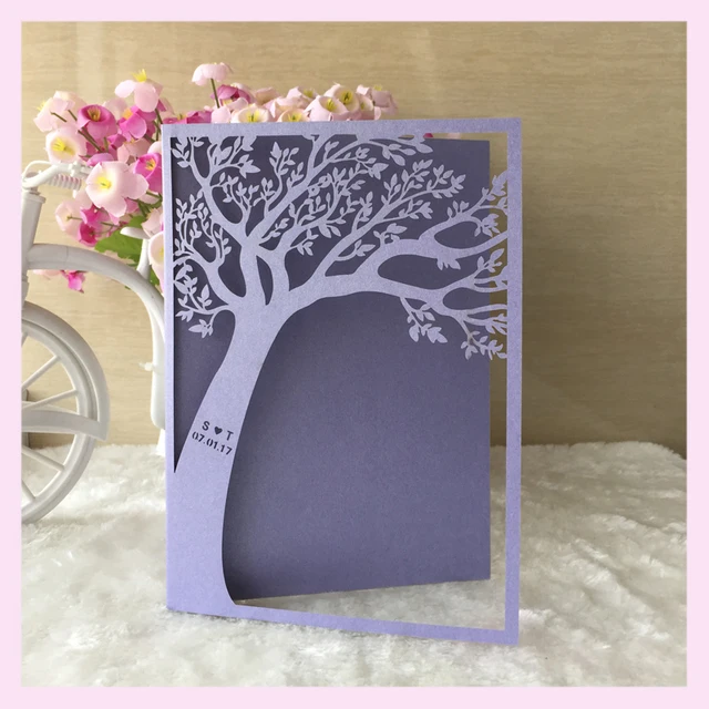 100pcs Lot Customized Words Bat Bar Mitzvah Decoration Laser Cut 100pcs Lot Customized Words Bat Bar Mitzvah Decoration Laser Cut Pretty Love Tree Design Wedding Invitation Cards Ceremony