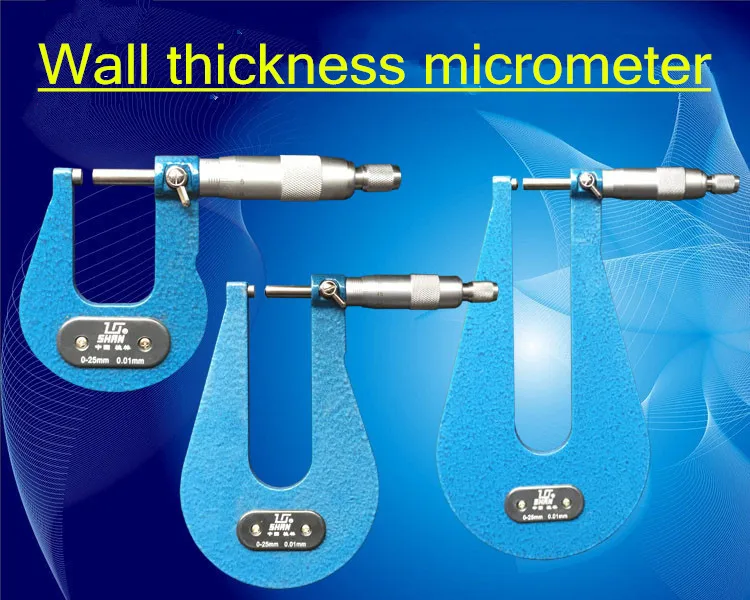 0 25mm*0.01mm*50mm Accuracy 0.01 mm The high quality Wall thickness micrometer spiral micrometer