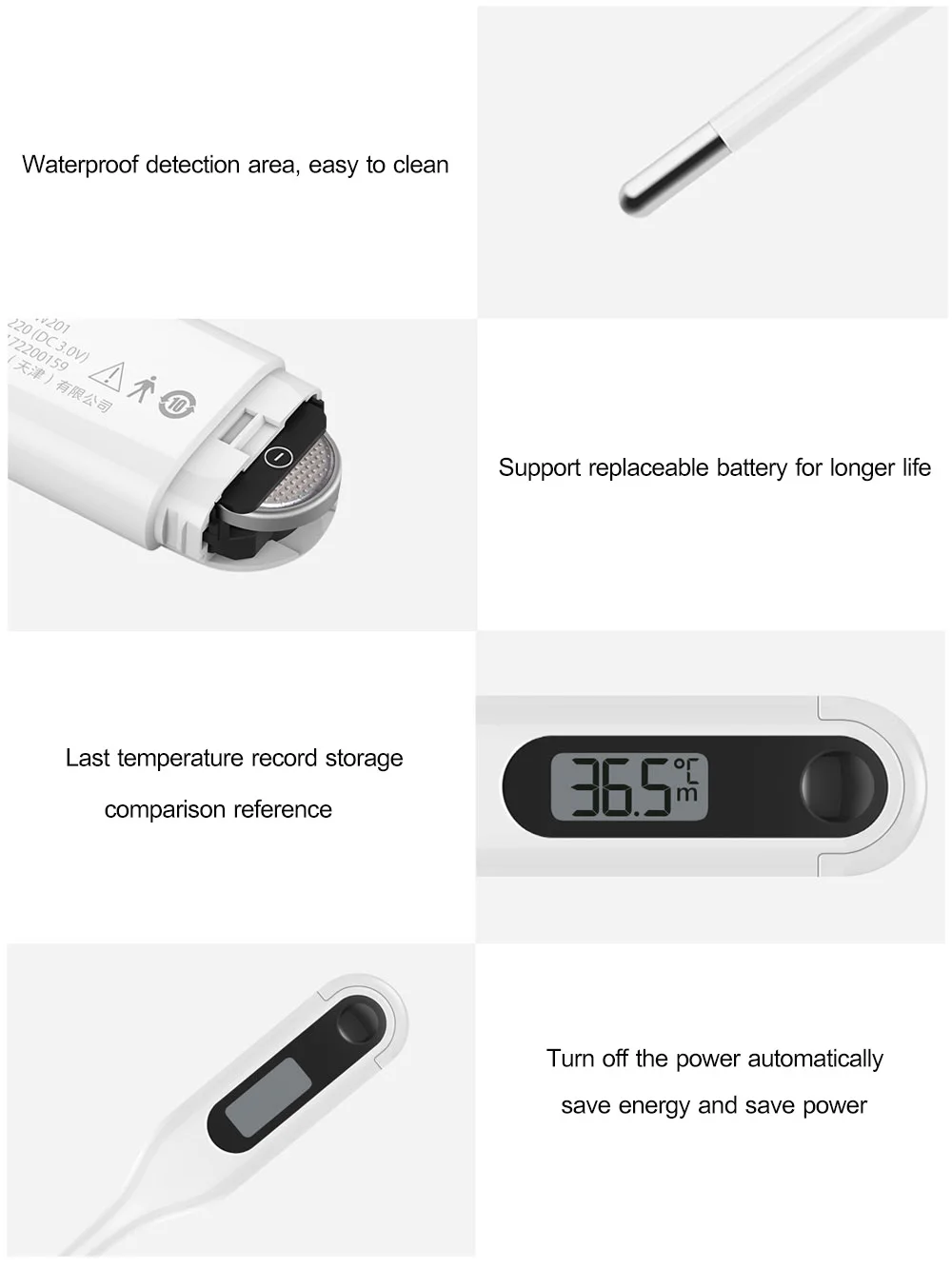 Original Xiaomi Mijia Medical LCD Electronic Thermometer for child adult body digital temperature Head Body Temperature Fever Thermometers  (8)