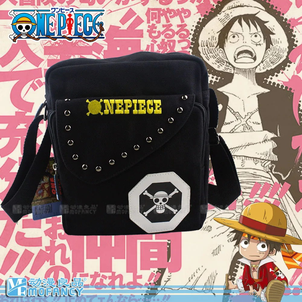 one piece anime canvas black shoulder bag messager casual fashion new | Багаж и сумки