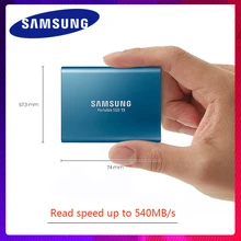 Samsung Внешний SSD T5 2T 1T 500GB 250GB внешний твердотельный HD жесткий диск USB 3,1 Gen2(10 Гбит/с) и обратно совместимый телефон