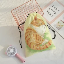 Crowsdale Женская Геометрическая милая мягкая сумка со шнурком, женская сумка, рюкзаки, Рождественский мешок 32 см x 40 см