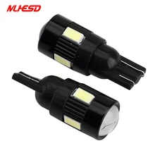10 pçs t10 w5w 168 194 6smd 5630 led cunha luz super branco carro lado lâmpadas canbus livre de erros 12 v para o carro unversail