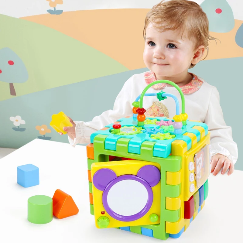 Новые детские игрушки кубик музыкальной активности игровой центр игрушка с