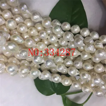 

NEW natural white cultured freshwater pearl 10-11mm irregular loose beads
