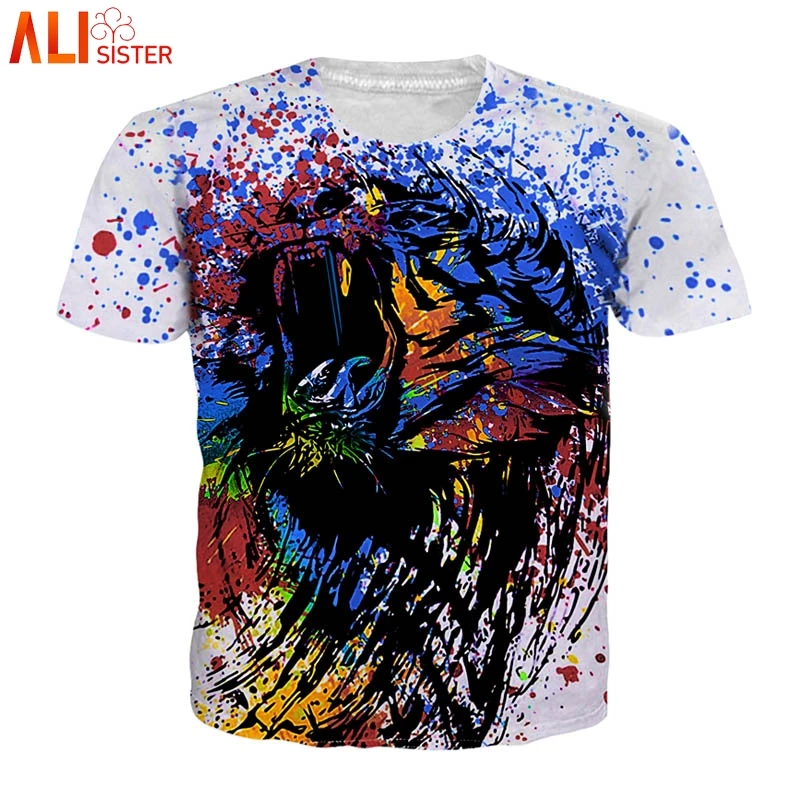 Alisister Animal Camiseta 3d águila León Lobo búho estampado verano Camisetas hombres mujeres talla grande Camiseta Homme Camiseta Dropship Alisister Animal Camiseta 3d águila León Lobo búho estampado verano Camisetas hombres mujeres talla grande Camiseta Homme Camiseta Dropship