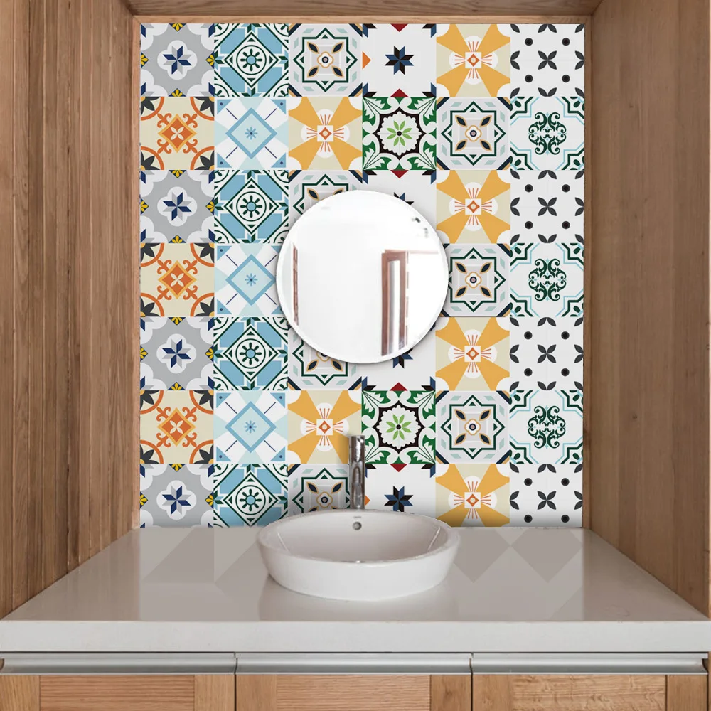 

Fun Vision Decorative Tile Sticker for Kitchen Wall Stickers Waterproof Bathroom Stickers,DIY Self Adhesive PVC Art Decor