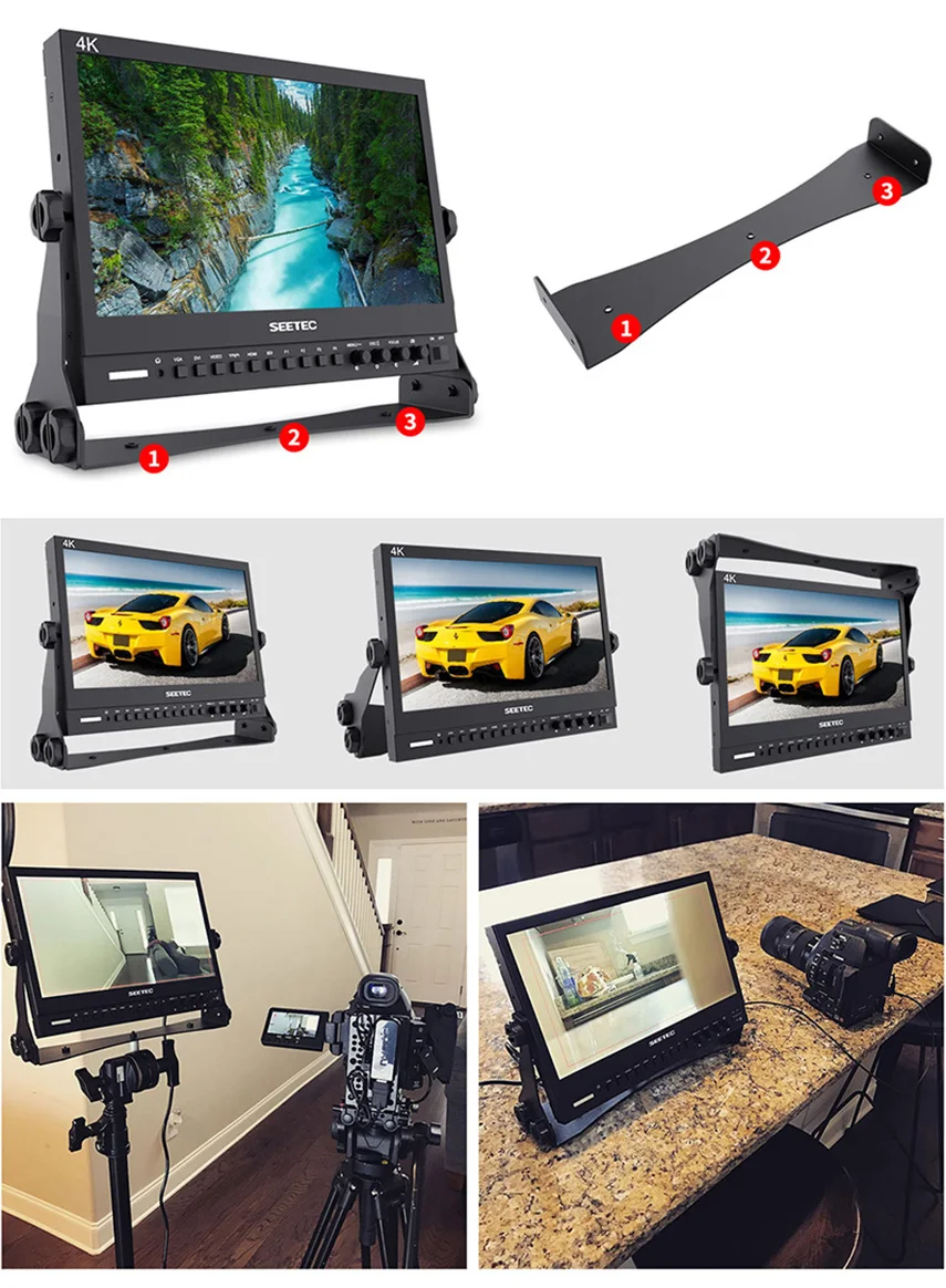 SEETEC P133-9HSD 13," алюминиевый корпус Pro трансляции 4 K монитор Ultra HD 1920x1080 lcd ips экран 3g SDI 4 K HDMI YPbPr AV DVI