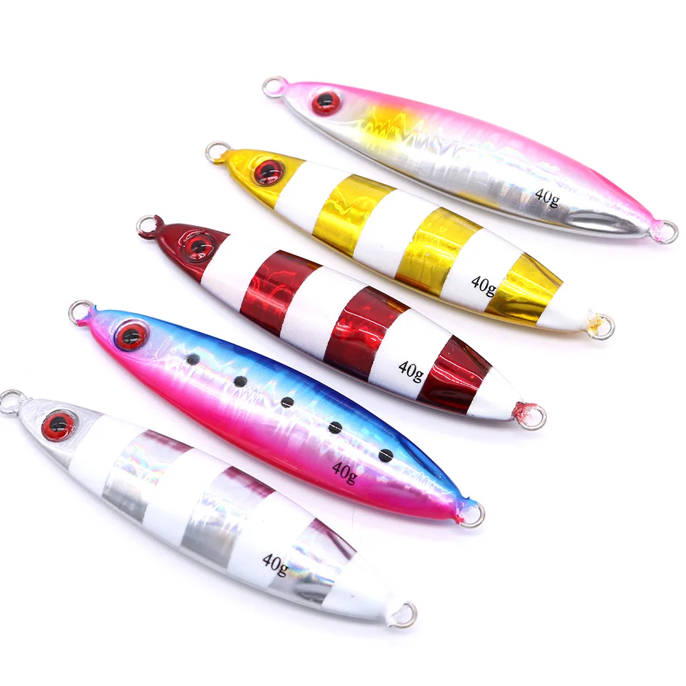 CASTFUN Slow Blatt Cast Wide Shore Jigging Lure 10g 15g 40g 60g 1pc Metal Jig Fishing Lure Casting Jig Lures