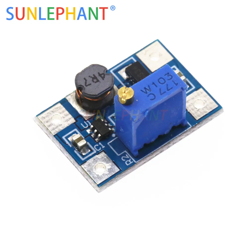 

Smart Electronics DC-DC SX1308 Step-UP Adjustable Power Module Step Up Boost Converter 2-24V to 2-28V 2A