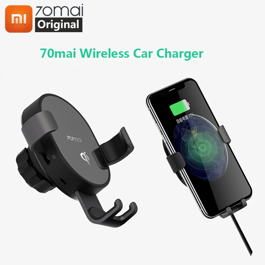 Xiaomi 70mai Universal Car Bracket Wireless Car Charger 70 mai Fast Charging Holder iPhone Xs Max XR Samsung Mobile Stand   Moun