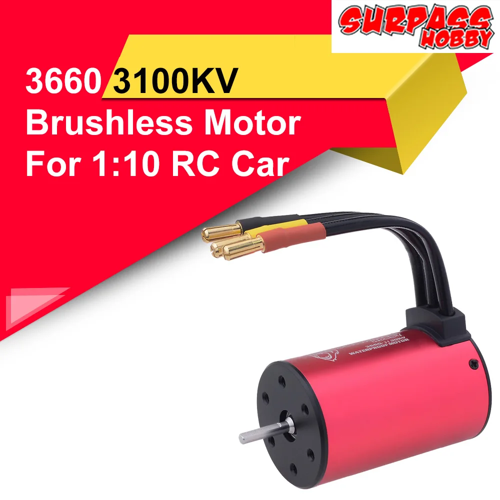 

SURPASS HOBBY 3660 4200KV 3100KV 2S 3.175-5mm Shaft Brushless Motor Waterproof Sensorless for 1:10 RC Drift Off-road Climb Car