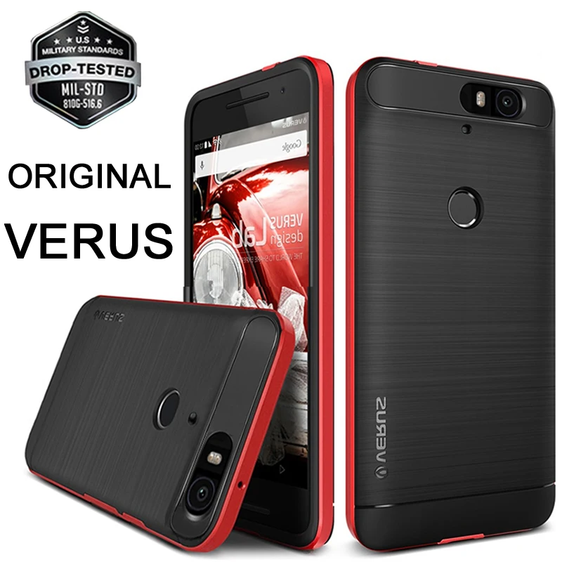Original VERUS For Google Nexus 6P Case High Pro Shield Dual Layer Hard Frame Brushed Metal