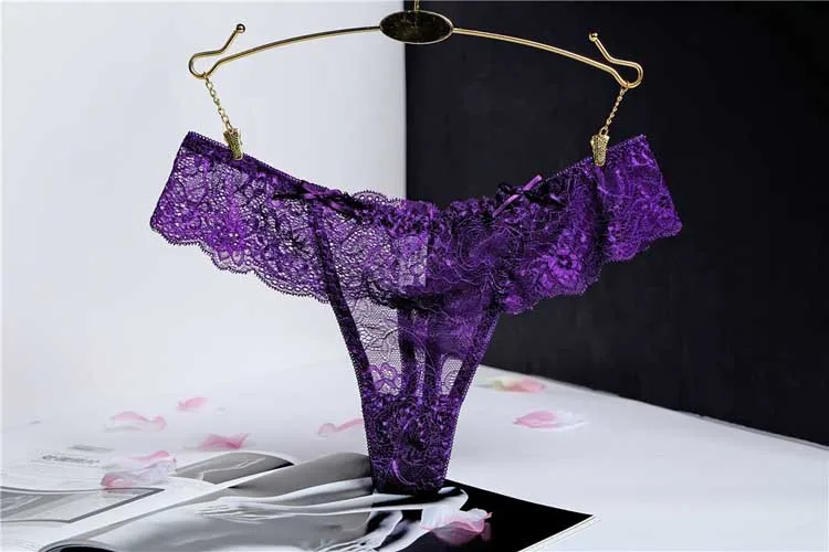 Underwear Women Thongs and G Strings Bragas Sexy Lace Panties Women's  T Back Pants Ladies Briefs Underpants Knickers Intimates 01 (4)
