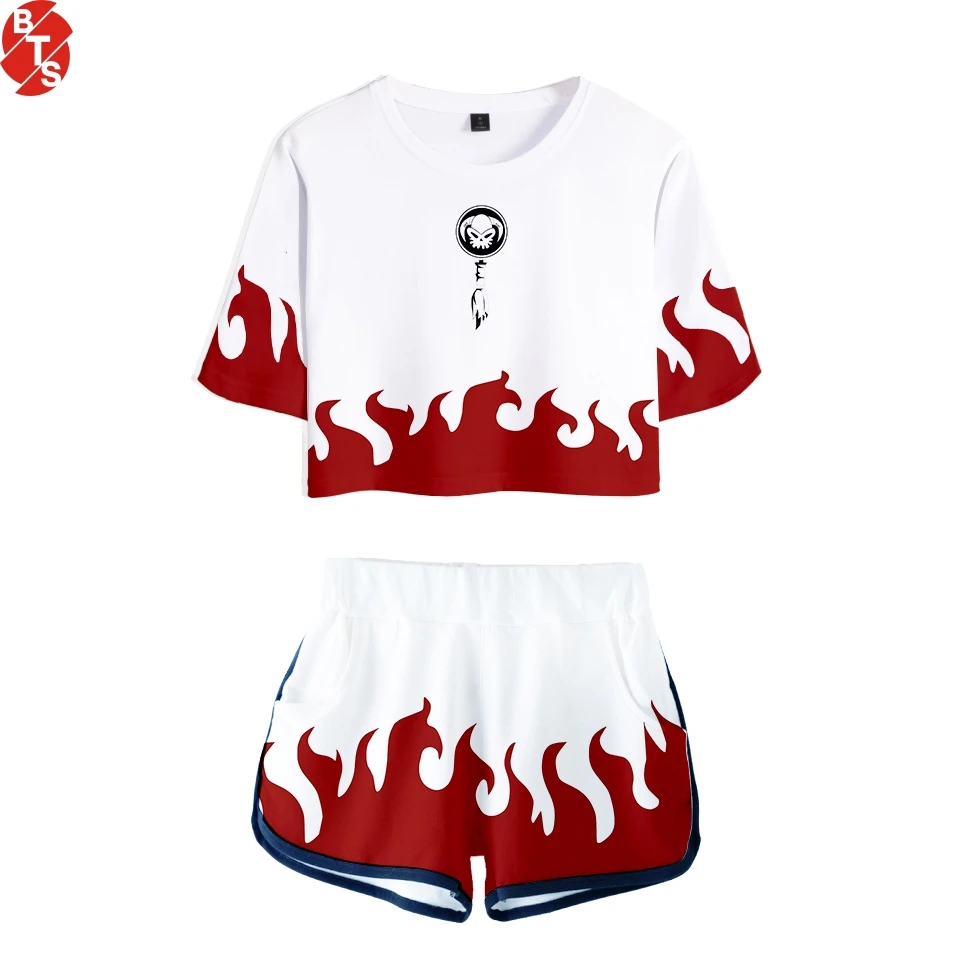 

One Piece 3D Printed Women Two Pieces Sets Fashion Summer Short Sleeve Crop Tops+Shorts 2019 Hot Sale Casual Girls Sexy Clothes