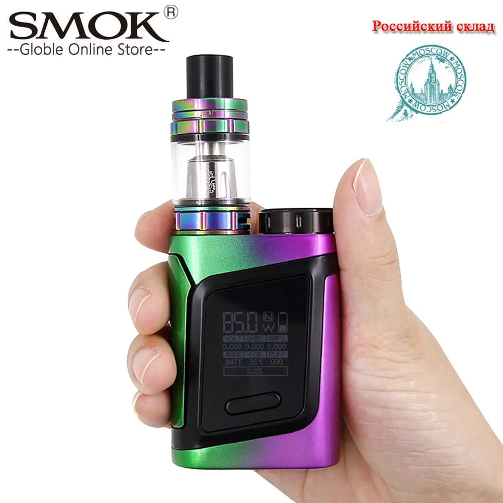 

Electronic Cigarette SMOK Alien AL85 Kit with 3ml TFV8 Baby Tank & 85W Alien AL85 Mod Vape Kit Vaporizer E cig