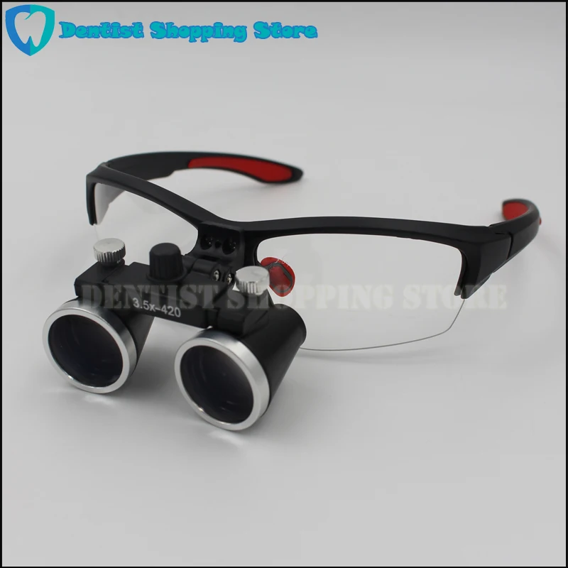  3.5X420mm Dental Surgical Loupe Magnifier Binocular Magnifier with LED Head Light Lamp Free shippin - 32896983598