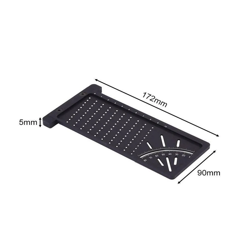 Деревообработка писец угол скрап-Алюминий отверстие позиционирования линейка, измерительный инструмент