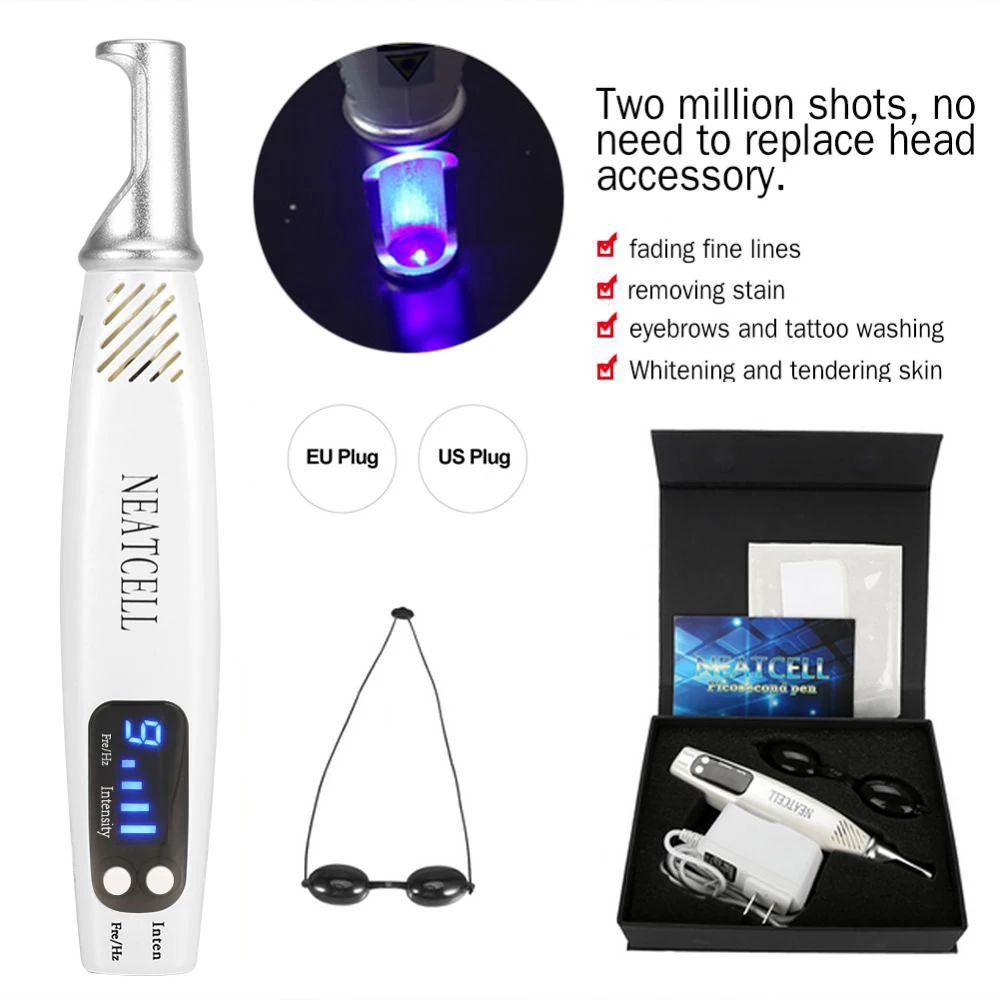 Picosecond Laser Pen Blue Light Therapy Pigment Tattoo Scar Mole