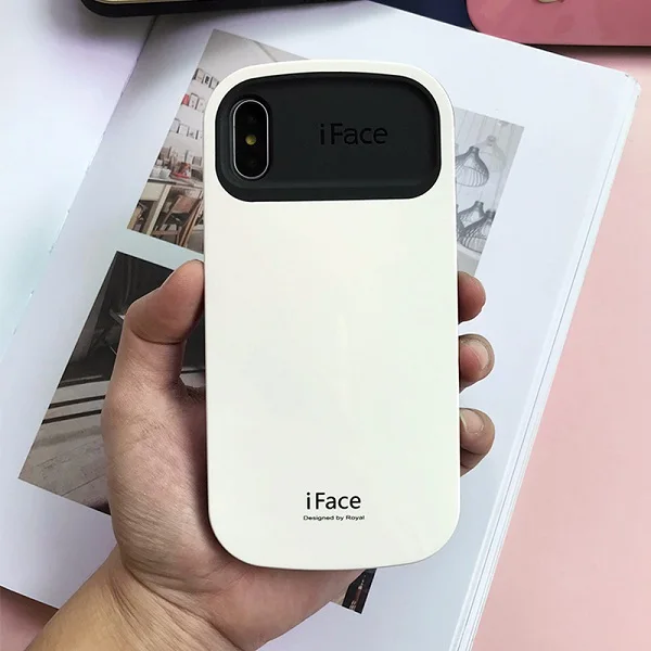 IFace противоударный глянцевый Жесткий чехол для телефона для iphone 7 чехол силиконовая задняя крышка Роскошный чехол для iphone XS Max XR X 8 7 6 6s plus - Цвет: White