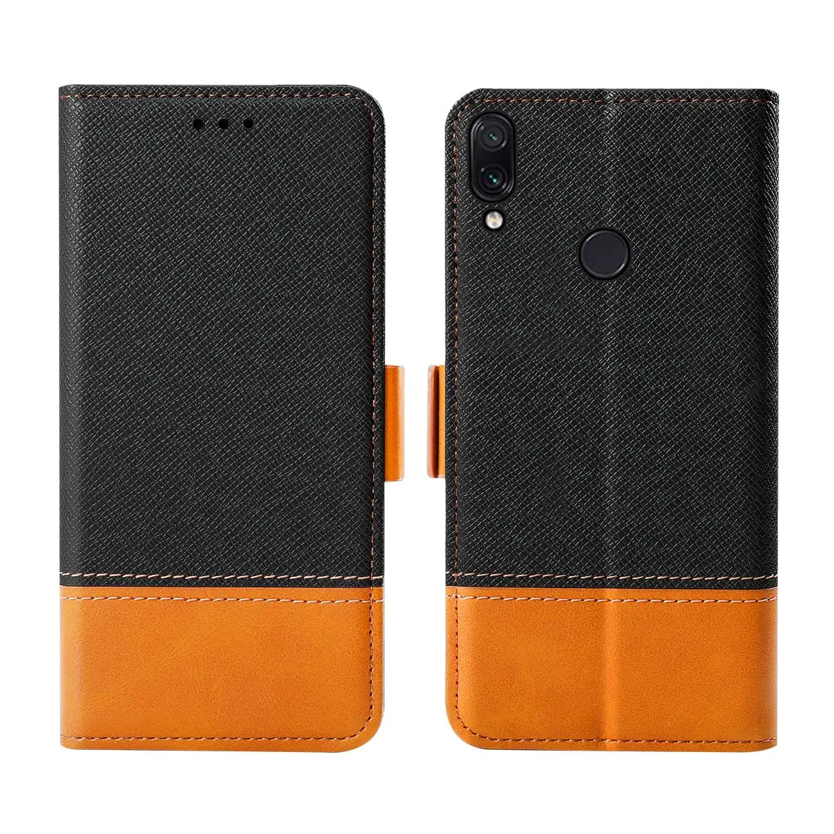 Чехол для телефона Xiaomi Redmi Note 7 с держателями карт и магнитными кнопками чехол