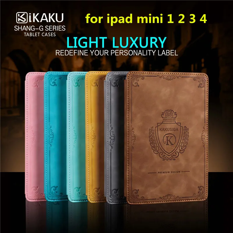 

Brand Luxury Case for iPad mini 4 Flip Smart Cover PU Leather Stand Soft Case for iPad mini 1 2 3 Fashion Ultra Thin Tablet Case