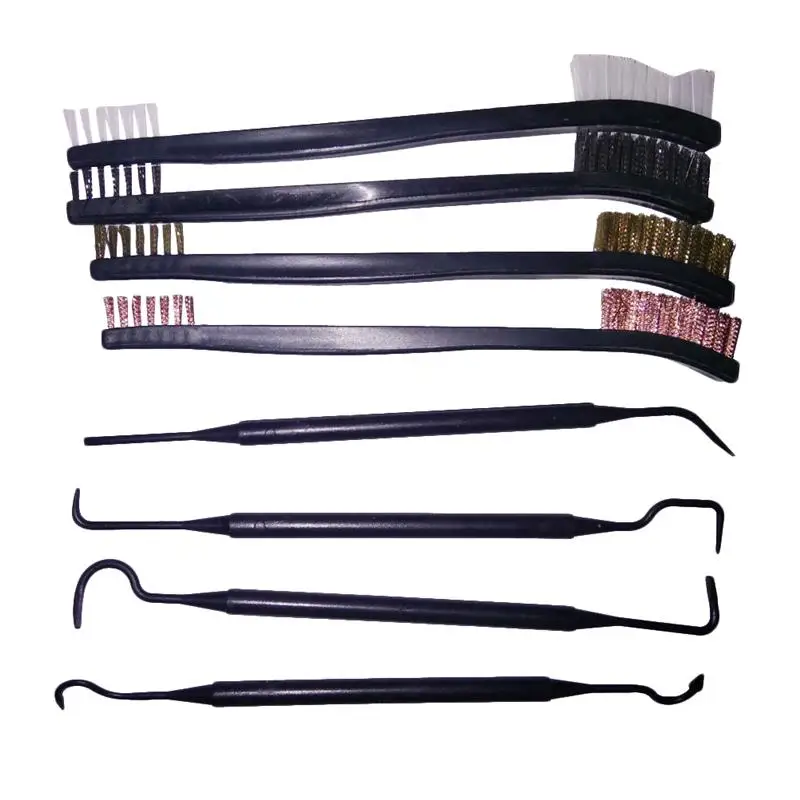 

8pcs Gun Cleaning Brush and Pick Kit Double End Gun Brushes Plastic Picks