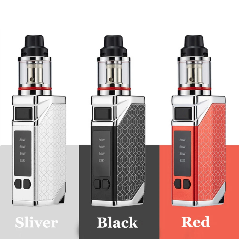 2 шт./много оригинальный HB 80 w 2200 mAh Box mod kit 2,5 мл Танк пар с 0.5ohm спиральная электронная сигарета набор письменных принадлежностей