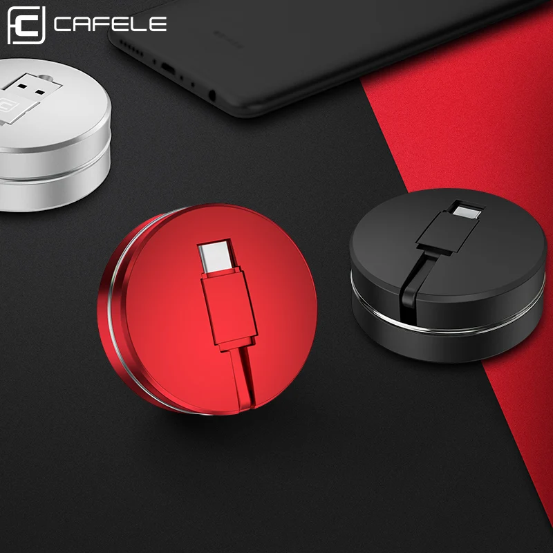

Cafele Cable USB Type C for Xiaomi 8 Huawei P20 Retractable Portable Cable Type C Fast Charging for Xiaomi USB Type C Cable