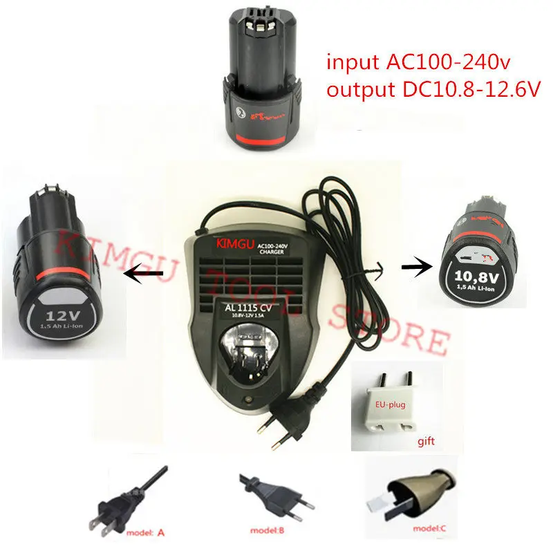 Сменное зарядное устройство для Bosch AL1115CV 10 8 В 12 литий ионная аккумуляторная