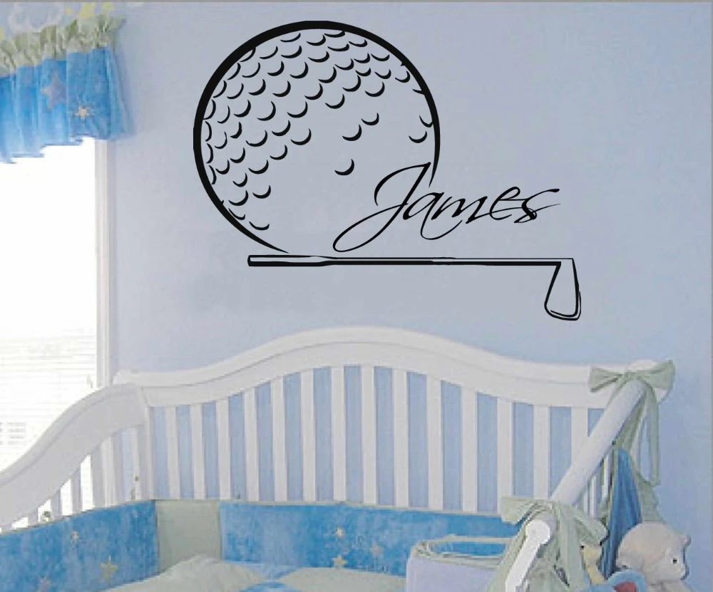 Sports Wall Decal Golf Themed Words Man Cave Golfing Decor Golf Room Golf Decor Sports Wall Decals