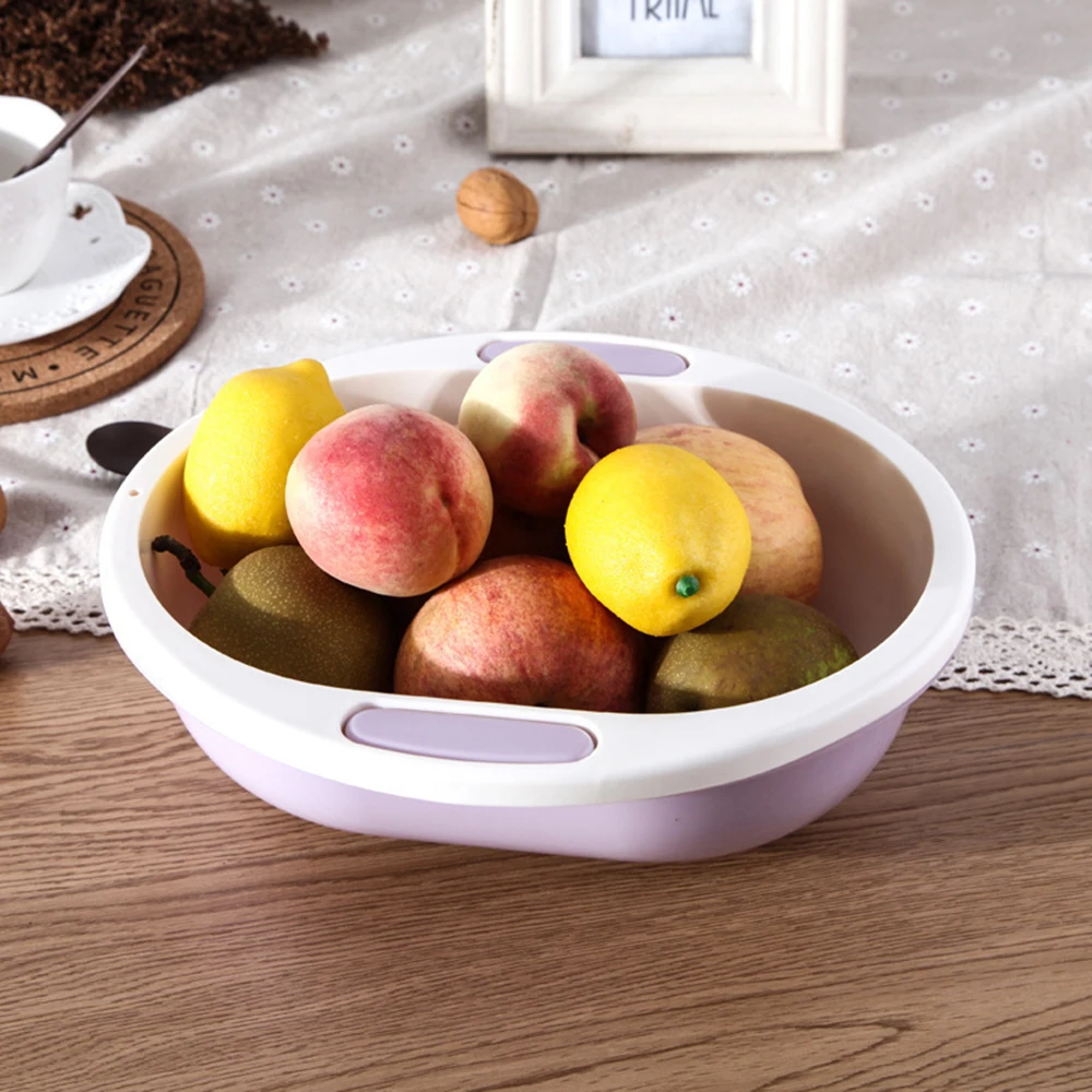 

Creative Double-Layer Reversible Dishwashing Drain Basket Multi-Function Basin Basket Double-Piece kitchen tools