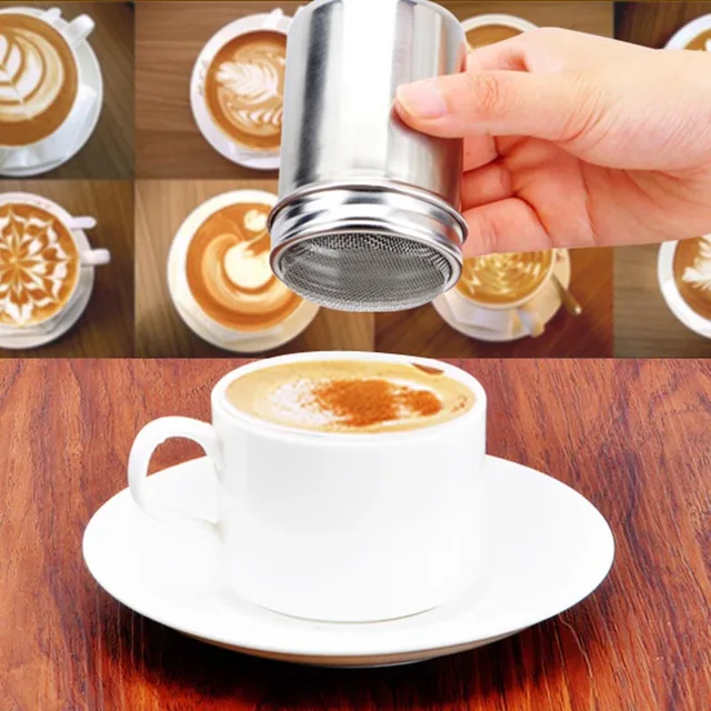 Best Offers Coffee Filters Stainless Steel Chocolate Powder Shaker Cocoa Flour Salt Sugar Cappuccino Sifter Lid Shaker Tools Kitchen Gadget