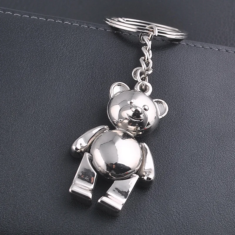 

Hot Sale Movie Ted Teddy Bear Metal Keychains Pendant Key Chain Key Ring Movable hands and feet bag key rings gifts
