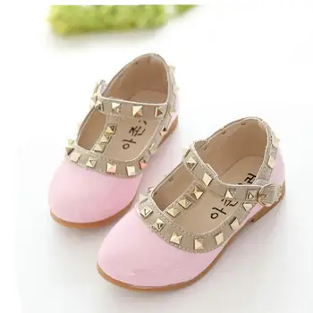 

Kids Sandals Size 21-36 Girls Shoes Hot Sale Spring Children Shoes Rivets Princess Flat Shoes T-tied Style Girls Summer Sandals