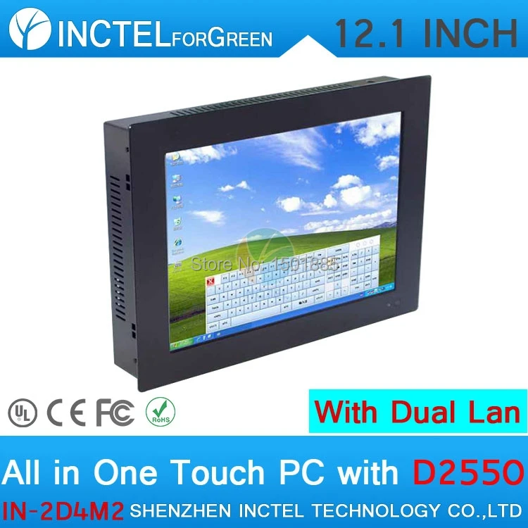 12 дюймов Ультра тонкий все в одном pc с 2 1000 М Nics COM 4 Г RAM 16 SSD 320 HDD|all in one pc|all pcall |