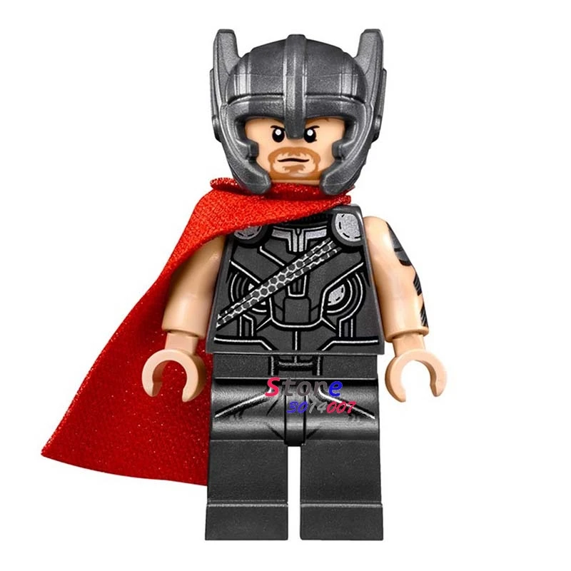 

50pcs super heroes marvel dc comics model Marvel Thor with hammer building blocks bricks friends hobby toys for boys