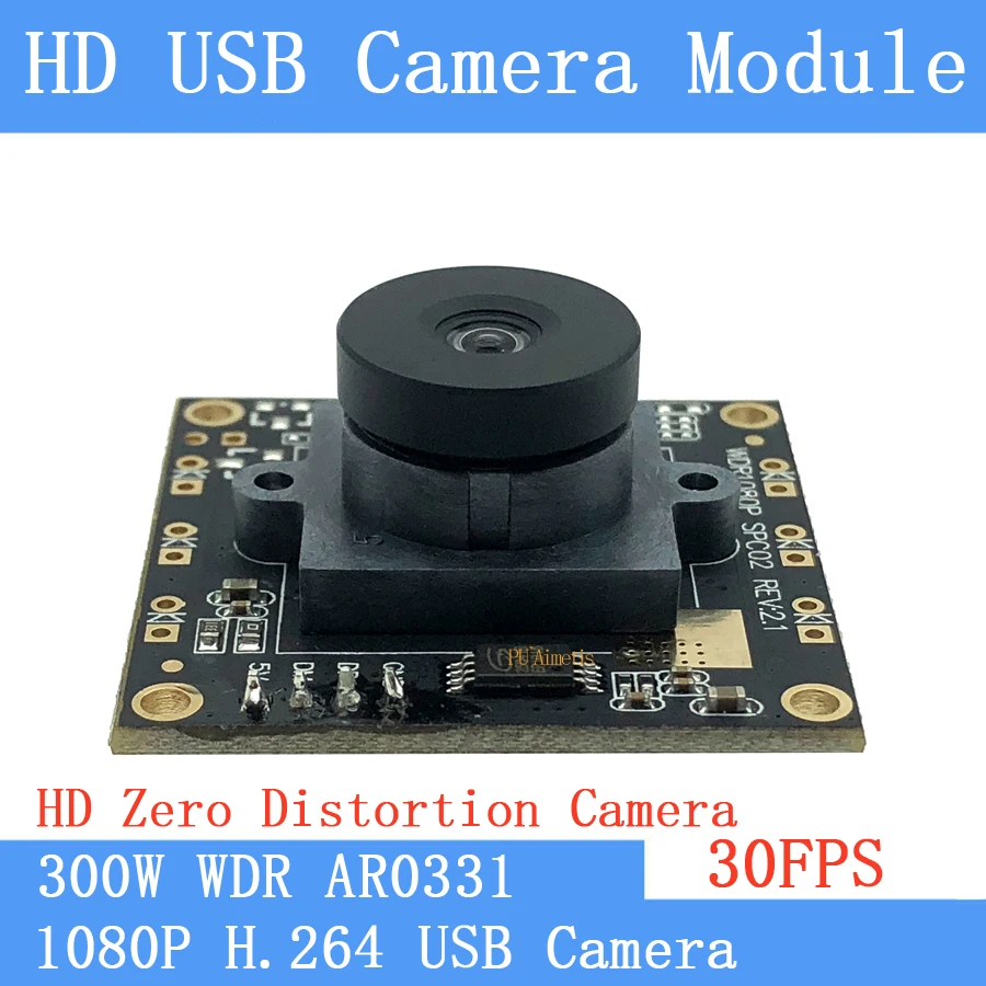 

Full HD 1080P Surveillance Zero distortion H.264 WDR 3MP AR0331 Webcam UVC Android linux Plug Play MJPEG 30FPS USB Camera Module