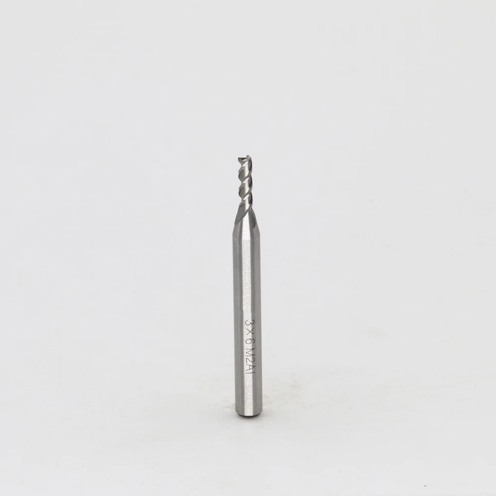 

New 3 Flutes 3*6*11*60mm M2AI Dia 3mm End Mill Router Bit Milling Cutter Machine CNC Drill Tool Use For Cutting Aluminum