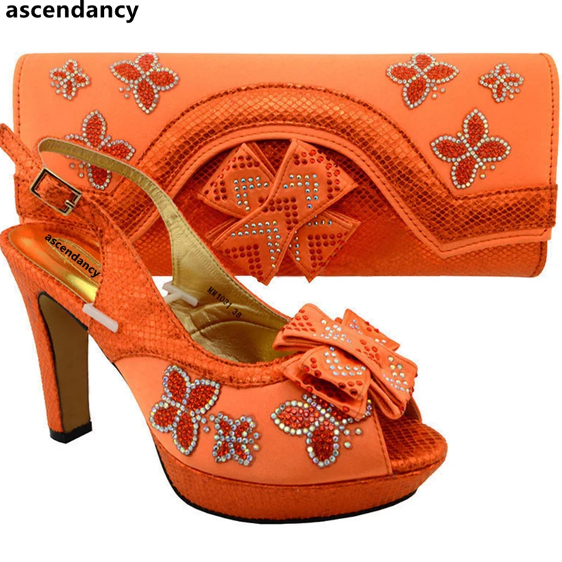 Et bleu Chaussures Avec café Dernières fuchsia vert Appliques Fuchsia Nigérian Décoré Ensemble Assortis Italien Correspondant orange Sacs Chaussure Sac Or Royal argent rose Les cIIqHx51w