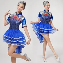 Танцевальные костюмы с питьевой водой костюмы для барабанщиков женский Новинка года китайский Стиль танцевальная Костюмы сценический инструментальный играть в современные джазовая одежда