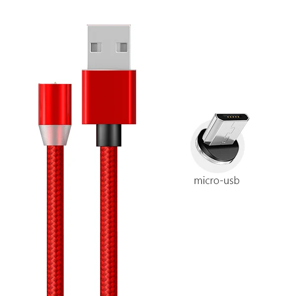 1 м 2 м Магнитный кабель Micro usb type C usb C кабель для зарядки телефона Micro usb type-C магнитное зарядное устройство для iphone samsung huawei xiaomi - Цвет: micro usb