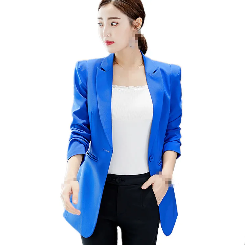 

B3326 2019 spring autumn new fashion joker Korean version casual show thin pure color trend women Blazers cheap whoolesale