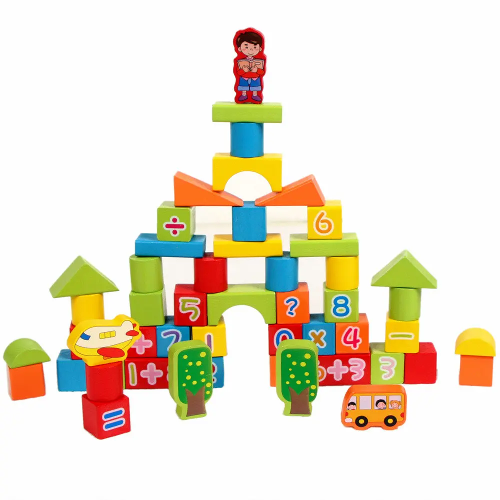 53 шт. алфавитные блоки Детские деревянные игрушки блоки содержат 26 букв, Классические Обучающие деревянные строительные блоки детские игрушки