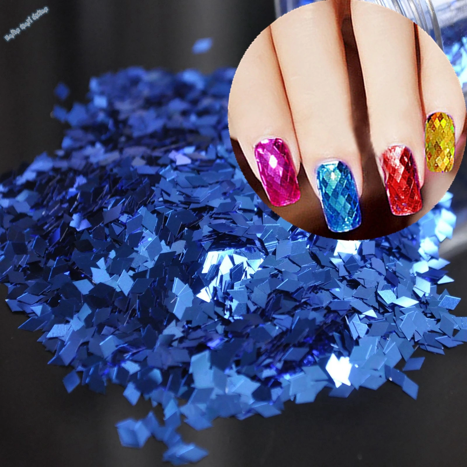 Buy Acrylic Diamond Sequins Royal Blue DIY Nail