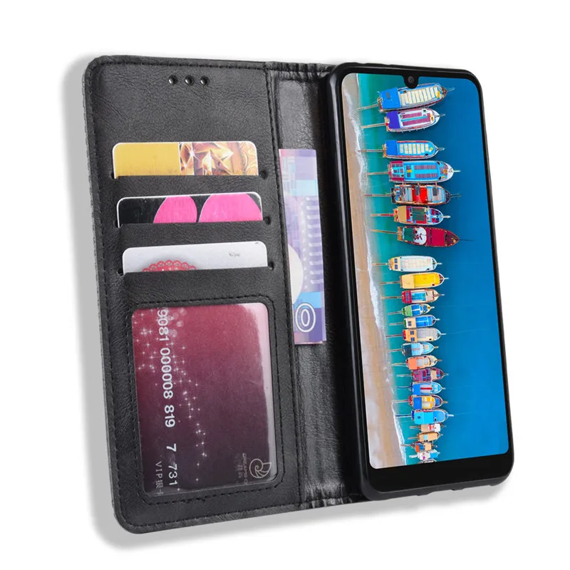 Чехол Alcatel 3, флип, винтажный стиль, PU кожаный бумажник, чехол для телефона Alcatel 3 5053Y 5053D 5053 K, чехол