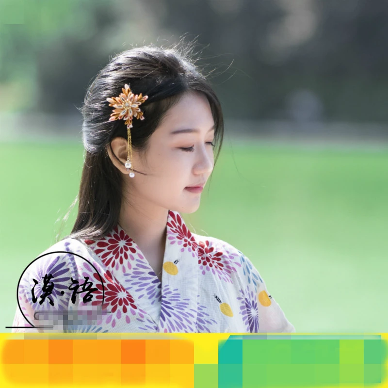 Украшение для волос в японском стиле Stlye Yukata Классическая заколка с цветами
